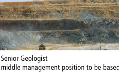 Senior Geologist – middle management position to be based at Gold Mine